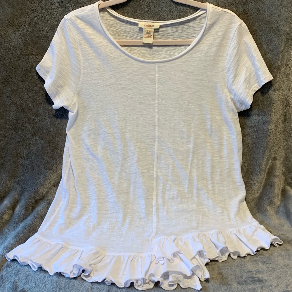 Sundance ruffled hem shirt